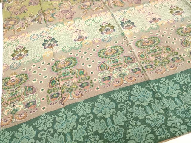 平和屋着物●前田仁仙　仁仙更紗　訪問着　洋花文　正絹　逸品　DAAV1493tw
