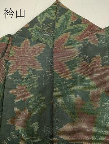 平和屋着物●本場大島紬 楓文 正絹 逸品 DAAV1495tw