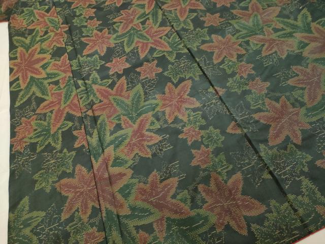 平和屋着物●本場大島紬 楓文 正絹 逸品 DAAV1495tw