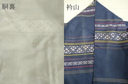 平和屋着物●本場大島紬 横段花文 正絹 逸品 DAAV1496tw