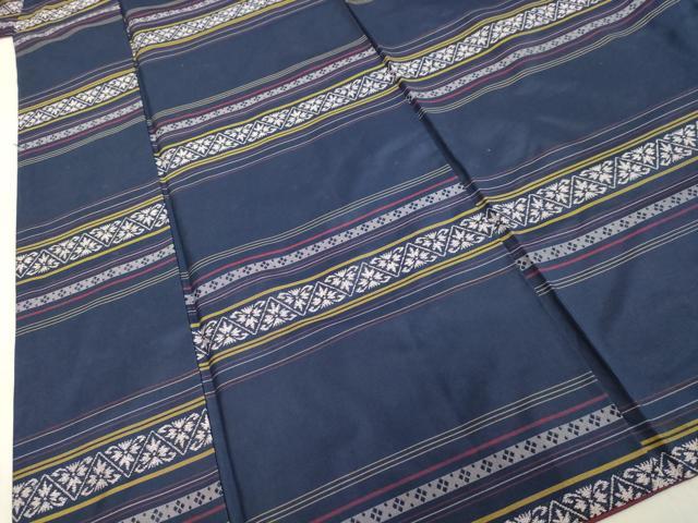 平和屋着物●本場大島紬 横段花文 正絹 逸品 DAAV1496tw