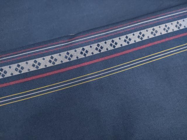 平和屋着物●本場大島紬 横段花文 正絹 逸品 DAAV1496tw