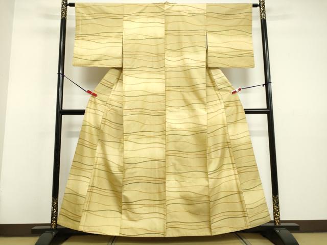 平和屋着物●上質な紬 抽象文様 正絹 逸品 DAAV1499tw