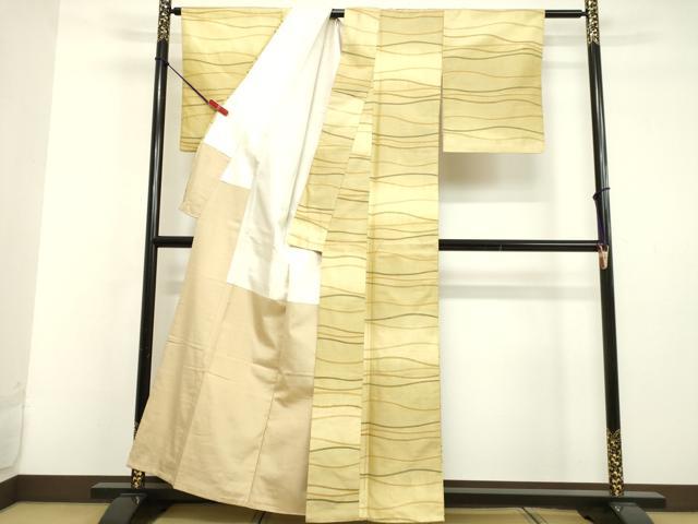 平和屋着物●上質な紬 抽象文様 正絹 逸品 DAAV1499tw