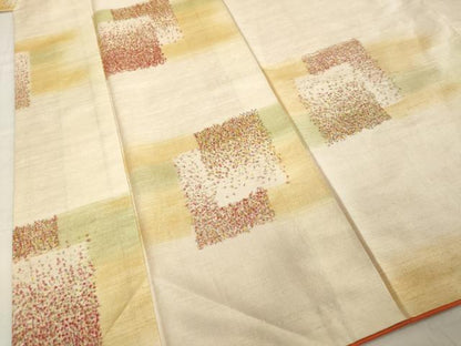 平和屋着物●上質な紬　色紙重ね文　正絹　逸品　DAAV1501tw