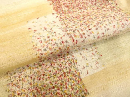 平和屋着物●上質な紬　色紙重ね文　正絹　逸品　DAAV1501tw