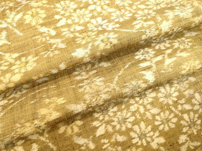 平和屋着物●上質な紬 草花文 正絹 逸品 DAAV1502tw