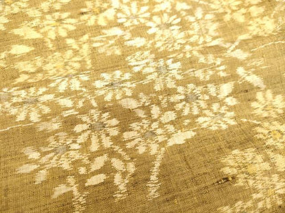 平和屋着物●上質な紬 草花文 正絹 逸品 DAAV1502tw
