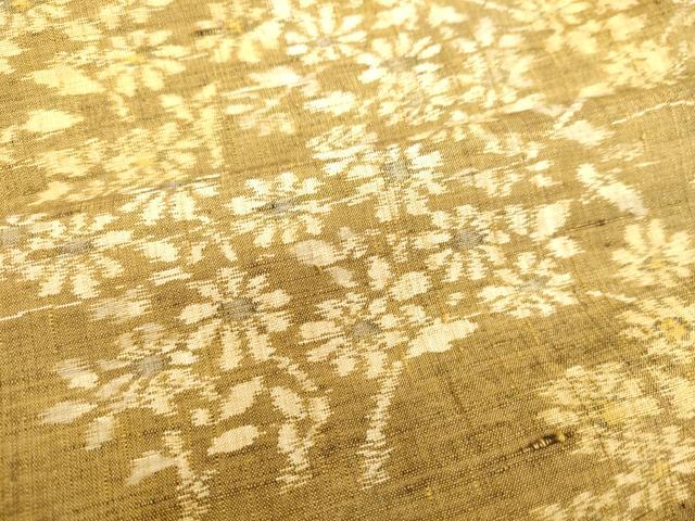 平和屋着物●上質な紬 草花文 正絹 逸品 DAAV1502tw