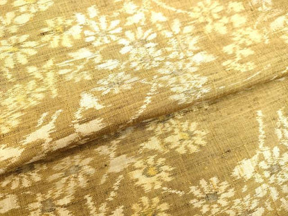 平和屋着物●上質な紬 草花文 正絹 逸品 DAAV1502tw
