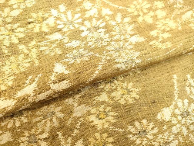平和屋着物●上質な紬 草花文 正絹 逸品 DAAV1502tw