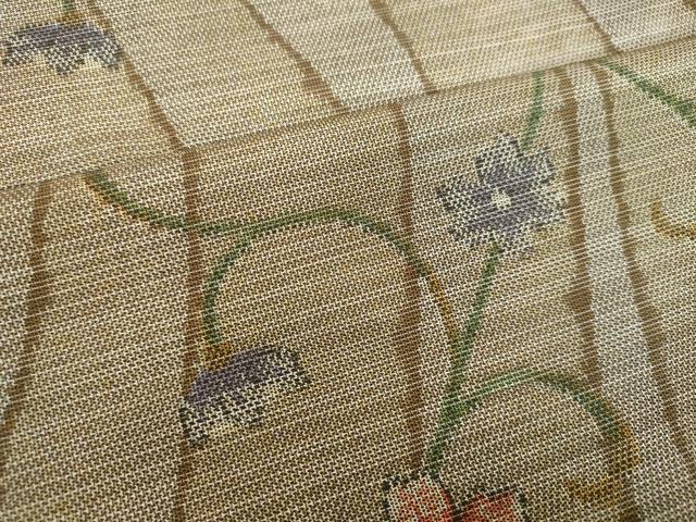 平和屋着物●本場大島紬 花唐草文 正絹 逸品 DAAV1512tw