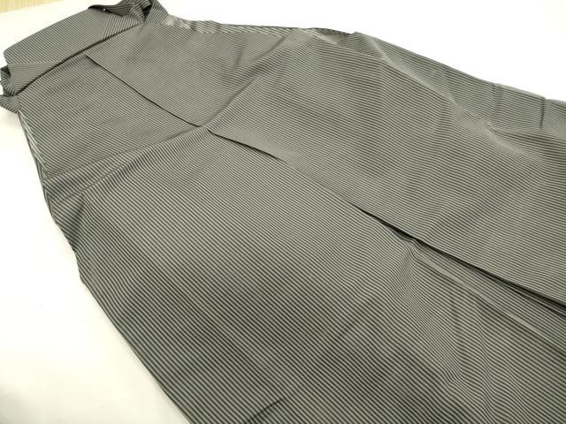 平和屋着物＊夏物　男性　馬乗り袴　縞　正絹　逸品　DAAV1529op