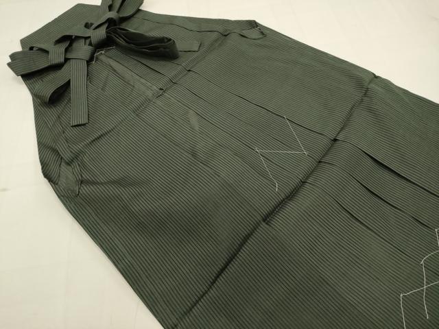 平和屋着物＊夏物　男性　馬乗り袴　縦絽　縞　正絹　逸品　未使用　DAAV1530op