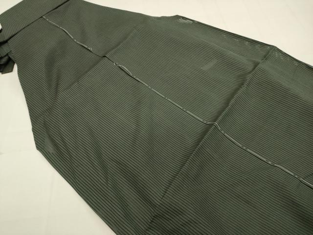平和屋着物＊夏物　男性　馬乗り袴　縦絽　縞　正絹　逸品　未使用　DAAV1530op