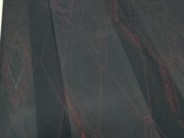 平和屋着物＊夏物　小紋　紗　幾何学文様　正絹　逸品　DAAV1592op