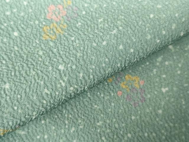 平和屋着物▽小紋 単衣 舞花文 洗える着物 DAAV1596op
