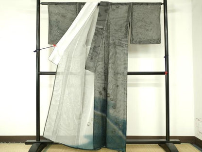 平和屋着物▽訪問着 無双 紗袷 紗×紗 雫 正絹 逸品 DAAW0300op