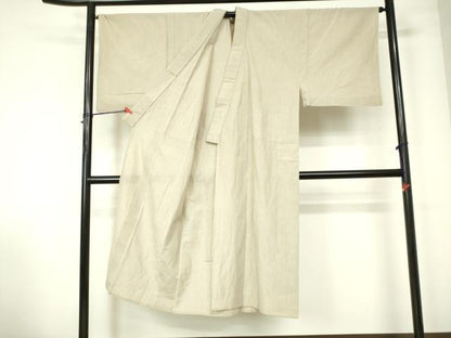 平和屋着物＊夏物 男性 織物の名産 近江ちぢみ 縞 綿麻 逸品 DAAX1141op