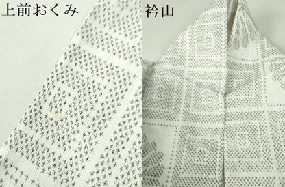 平和屋着物＊夏物 小紋 幾何学文様 DAAV1783op