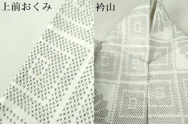 平和屋着物＊夏物 小紋 幾何学文様 DAAV1783op