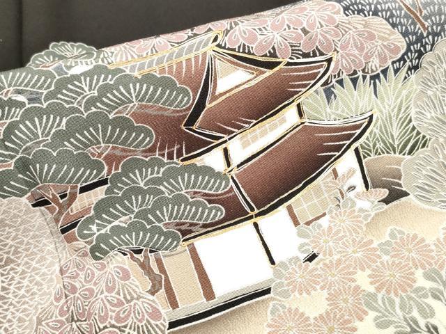 平和屋着物■豪華黒留袖 駒刺繍 風景文 金彩 正絹 逸品 DAAV2042xg