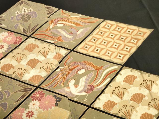平和屋着物■豪華黒留袖　駒刺繍　双蝶花文　金彩　正絹　逸品　DAAV2234xg