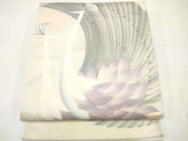 平和屋着物◎太鼓柄袋帯　孔雀文　金彩　正絹　逸品　DAAV2320xg