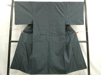平和屋着物■男性　紬　紺色　正絹　逸品　DAAV2380xg