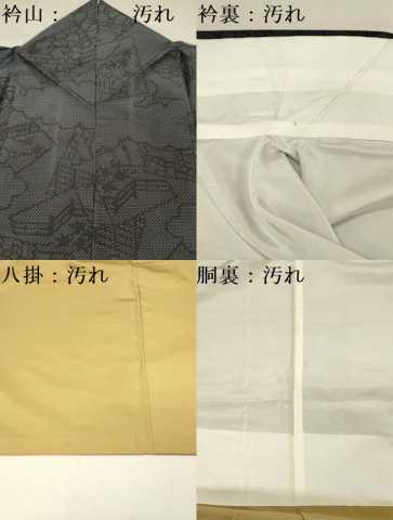 平和屋着物■上質な紬 雲取り風景文 正絹 逸品 DAAV2674qp