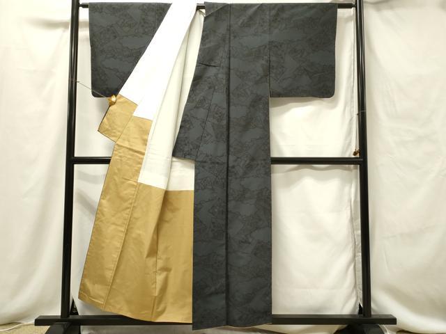 平和屋着物■上質な紬 雲取り風景文 正絹 逸品 DAAV2674qp