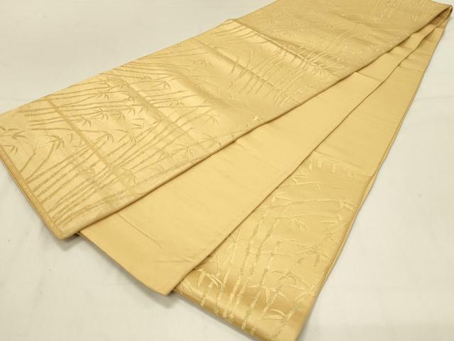 平和屋着物◎六通柄京袋帯　笹竹文　金糸　正絹　逸品　DAAV2805qp
