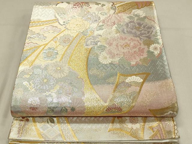 平和屋着物◎六通柄袋帯 鳳凰花文 金銀糸 正絹 逸品 DAAV2808qp