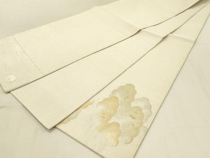 平和屋着物◎太鼓柄袋帯 綴れ 雲重ね箔散らし文 金銀糸 正絹 逸品 DAAV2847qp