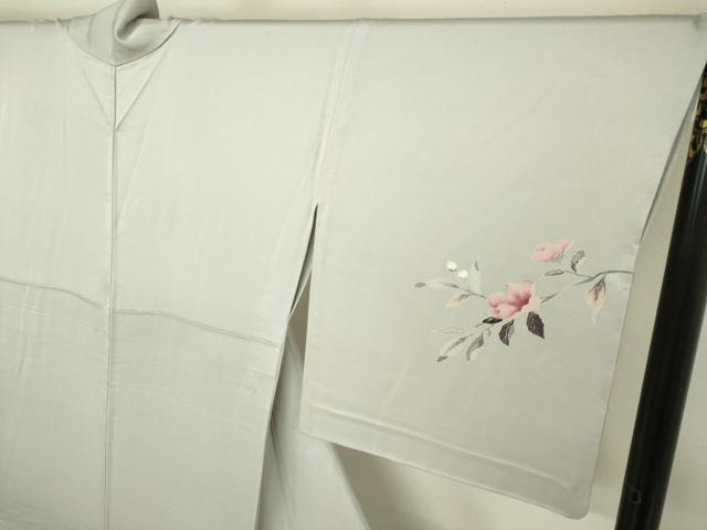 平和屋着物▽訪問着 単衣 枝花文 正絹 逸品 DAAV3009du