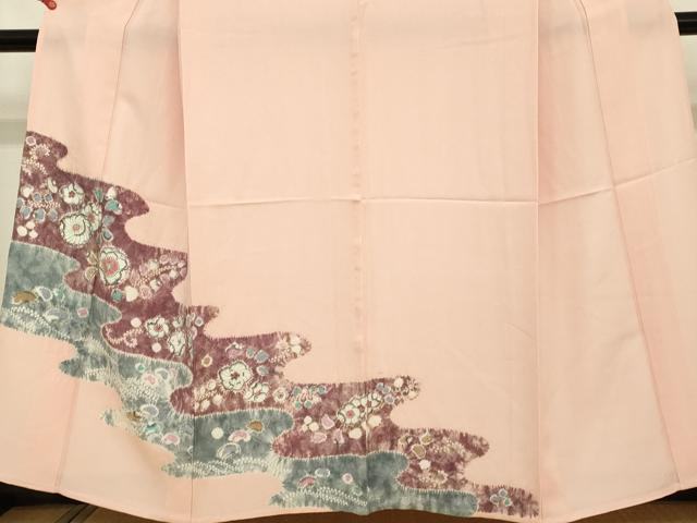平和屋着物▽訪問着 単衣 絞り 辻が花 ますいわ屋扱い 正絹 逸品 DAAV3020du