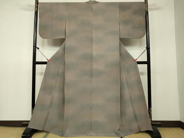 平和屋着物▽上質な小紋 単衣 霞文 暈し染め 正絹 逸品 DAAV3025du