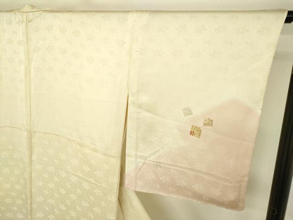 平和屋着物▽訪問着　単衣　駒刺繍　源氏港　暈し染め　金彩　正絹　逸品　DAAV3027du