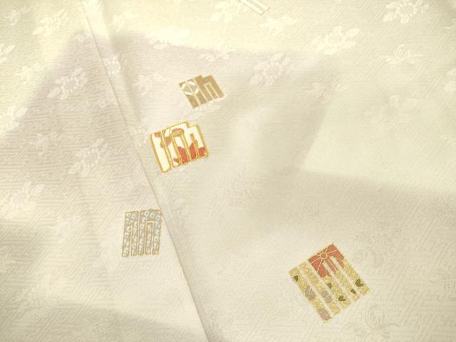 平和屋着物▽訪問着　単衣　駒刺繍　源氏港　暈し染め　金彩　正絹　逸品　DAAV3027du
