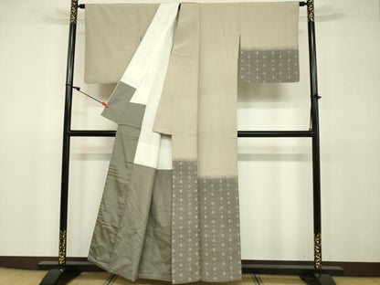 平和屋着物●訪問着 紬地 琉球絣文様 正絹 逸品 DAAV3090du