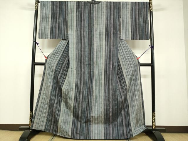 平和屋着物●上質な紬　間道　正絹　逸品　DAAV3102du