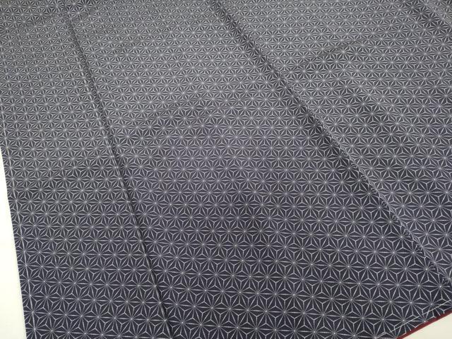 平和屋着物●上質な小紋　麻の葉文様　やまと誂製　正絹　逸品　未使用　DAAV3114du