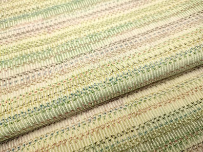 平和屋着物▽上質な紬 単衣 横段文 正絹 逸品 DAAV3117du