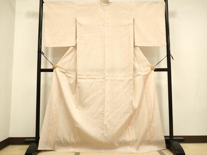 平和屋着物▽本塩沢　単衣　110亀甲　亀甲文　正絹　逸品　DAAV3122du