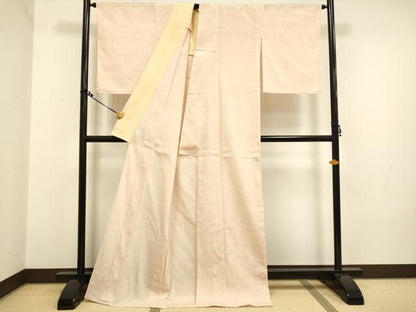平和屋着物▽本塩沢　単衣　110亀甲　亀甲文　正絹　逸品　DAAV3122du