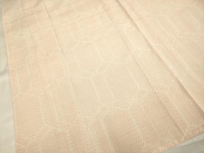 平和屋着物▽本塩沢　単衣　110亀甲　亀甲文　正絹　逸品　DAAV3122du