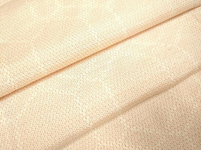 平和屋着物▽本塩沢　単衣　110亀甲　亀甲文　正絹　逸品　DAAV3122du