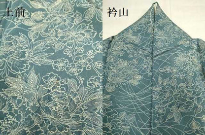 平和屋着物▽上質な小紋 単衣 草花文 正絹 逸品 DAAV3123du