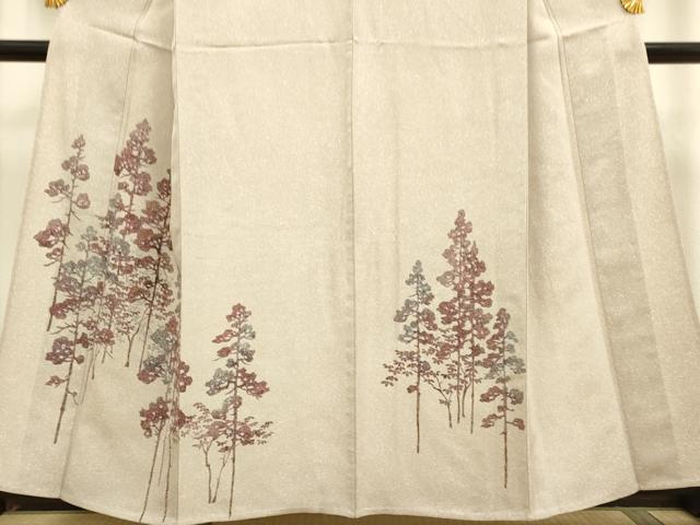 平和屋着物▽訪問着 単衣 ろうけつ染め 樹林文 正絹 逸品 DAAV3127du