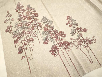 平和屋着物▽訪問着 単衣 ろうけつ染め 樹林文 正絹 逸品 DAAV3127du